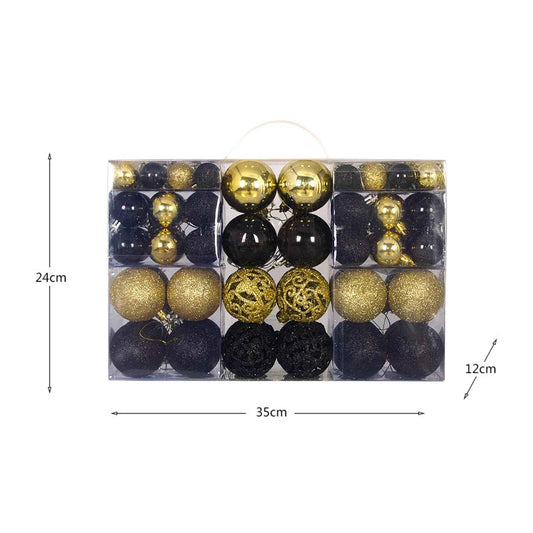 100Pcs Christmas Ball Ornaments Tree Decorative Shatterproof Decorations Hanging Xmas for Anniversary Wedding Party Holiday