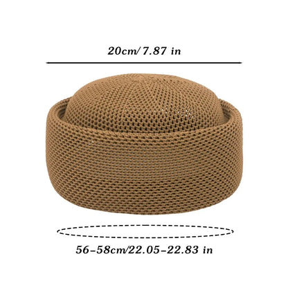 Fashion Mesh Hollow Breathable Summer Pillbox Beret Hat Women Colorful Outdoor Hard Pink Elegant Sun Cap Wholesale Taqiyah Kufi