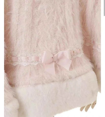 Fall Winter New Sweater Cardigan Women Japanese Mine Sweet Soft Waxy Thick Sweet Pearl Button Hooded Knitted Sweater Cape Jacket