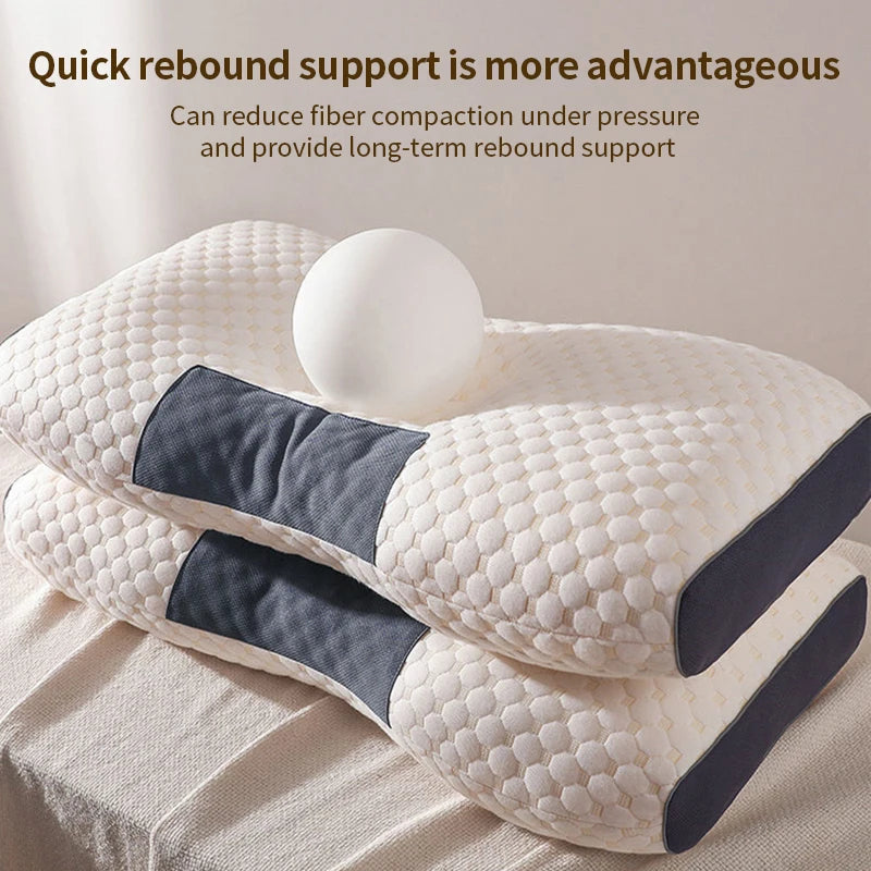 Neck Pillow Help Sleep And Protect The Neck Cervical Orthopedic Household Soybean Fiber SPA Massage Pillow For Sleeping New SS69