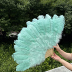Large Ostrich Feather Fan 130cm - Carnival & Stage Performance