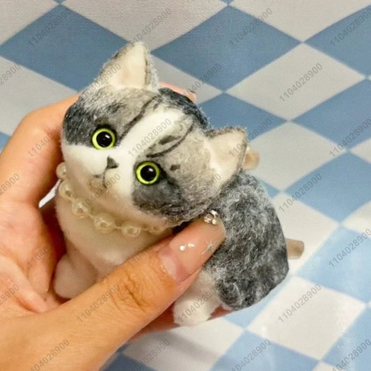 Handmade Kitty Cat Taba Squishy Silicone Fuzzy Kitten Soft Cat Mushy Squeeze Toy Mochi Toy Hand Relax Stress Release Gift Toy SS69 33.69 Burgundy