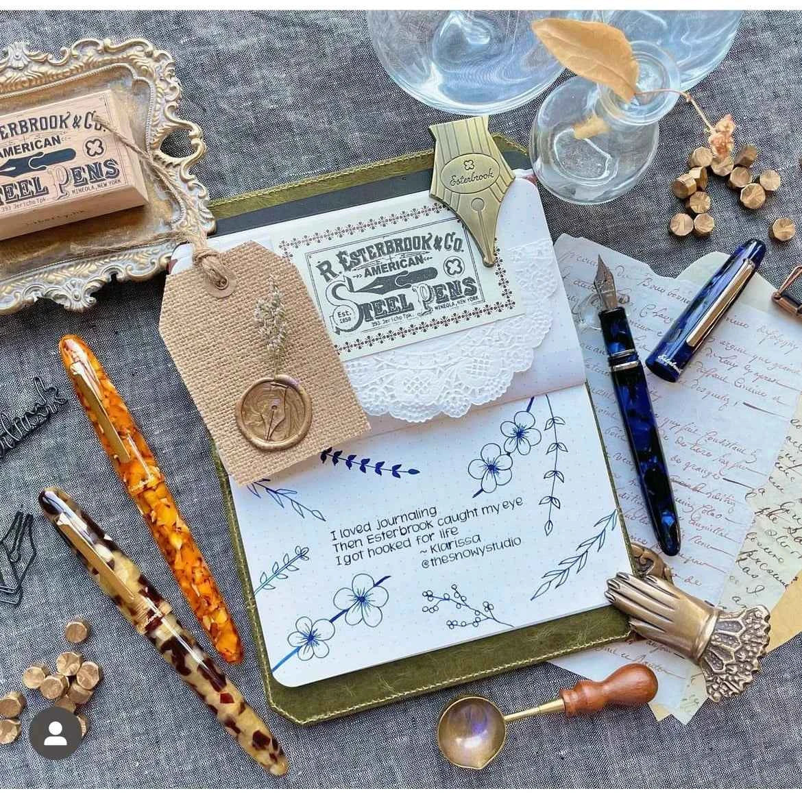 Vintage Pen Nib Shape Metal Page Holder Clip Journal Notebook Decoration Cute Bookmark Planner Accessories