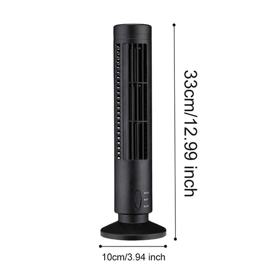 LED Tower Fan Bladeless Tower Fan 90 Degree Oscillating Quiet Portable USB Electric Desk Fan with Light for Home Bedroom Office
