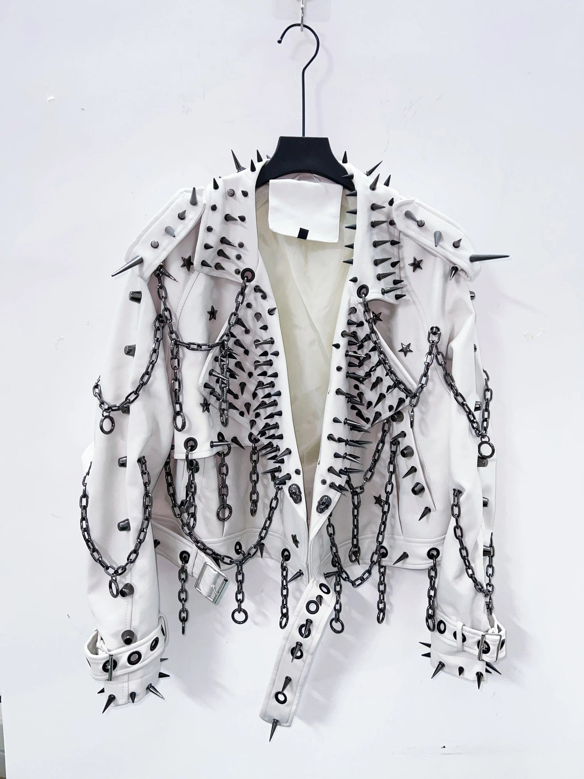 vintage Leather  y2k  Jacket Skull Jacket Punk Jacket  gothic Leather gothic clothes y2k fashion y2k clothes  harajuku Jacket SS69