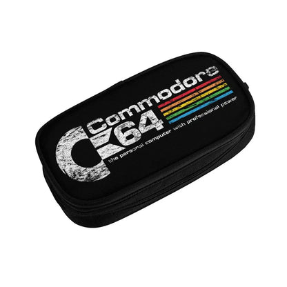 Custom Kawaii Retro Commodore 64 Pencil Case for Girls Boys C64 Amiga Computer Large Capacity Pen Box Bag Stationery SS69