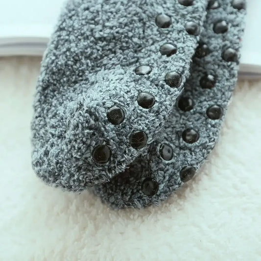 1/3Pairs Thickened Plush Socks Women Winter Warm Coral Fleece Sox Sleeping Slippers Silicone Non-slipInvisible Short Boat Socks
