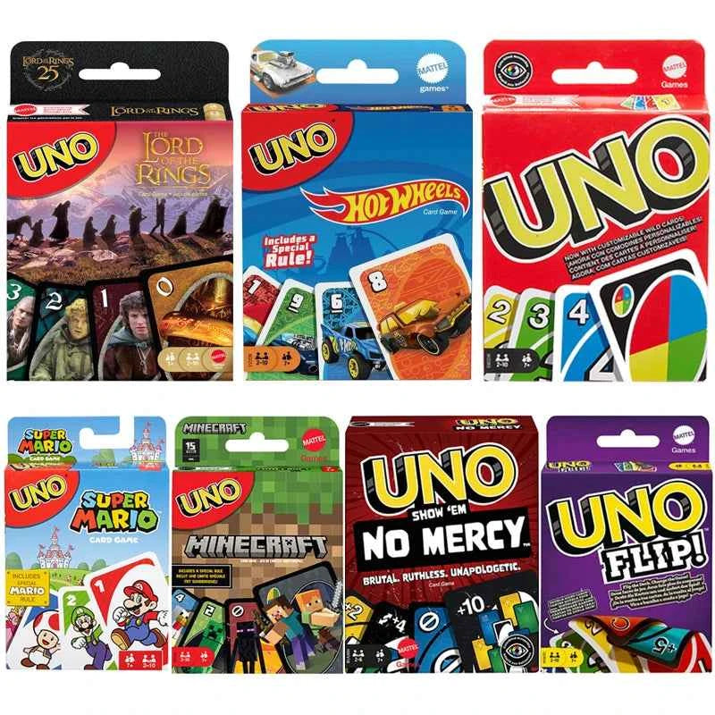 UNO Filp Playing Cards games,Super Mario,Minecraft,Lord of The Ring,Hot Wheels,No Mercy,Social Board Table party games,kids toys