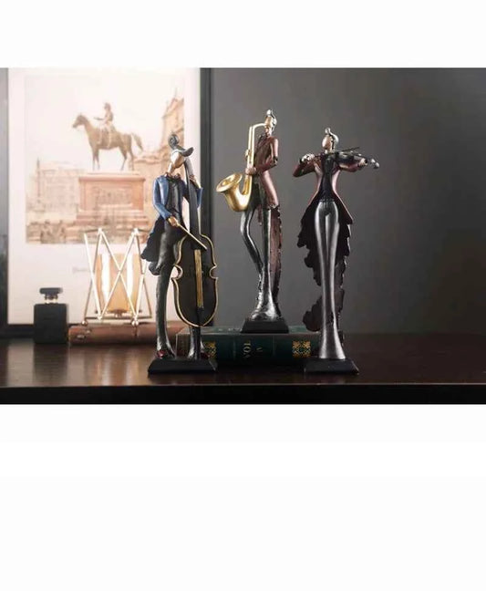 Vintage Musical Instrument Resin Figure Ornaments Figurines Home Decoration Accessories for Living Room Ornaments for Home Decor