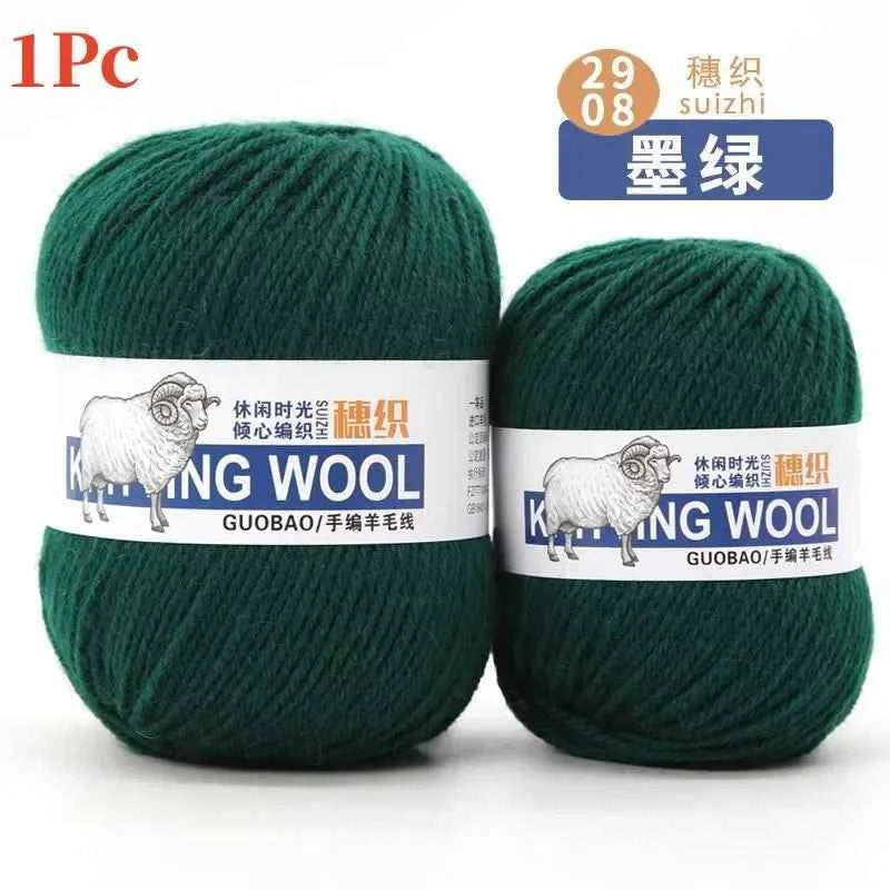 50g/Ball 100% Wool Yarn Pure Merino Thick Thread For Hand Knitting Scarf Sweater DIY Doll Woven Material