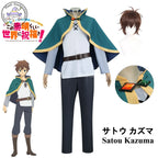 Konosuba Aqua Megumin Kazuma Cosplay Costume Set