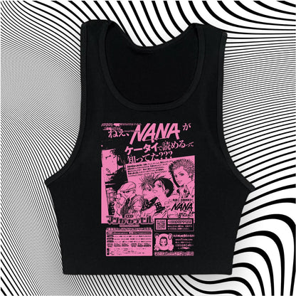 Y2k Nana Osaki Graphic T Shirts  Casual Harajuku Streetwear Japanese Clothes Fashion Rock Punk Sleeveless Tanks & Camis Coquette SS69 15.69 Black3 / M