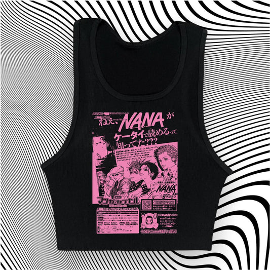 Y2k Nana Osaki Graphic T Shirts  Casual Harajuku Streetwear Japanese Clothes Fashion Rock Punk Sleeveless Tanks & Camis Coquette SS69 15.69 Black3 / M