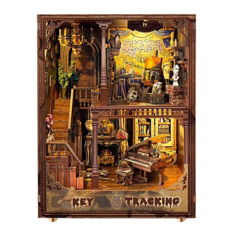 Tinamic DIY Wooden Book Nook Miniature Model Kit