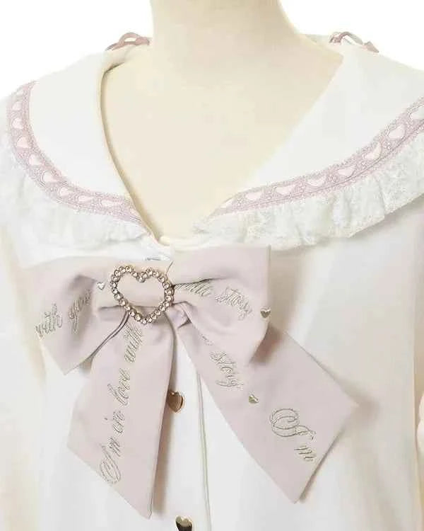 Japanese Liz Mine Mass-Produced Sailor Collar Ribbon Bow Sweet Hoodies Women Autumn Preppy Style Y2K Cute Oversized Sweatshirt