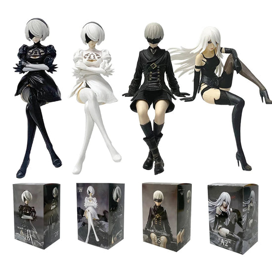 13-15CM NieR:Automata Yorha No. 2 Type B PVC Anime Action Figures Model Collection Ornament Anime Cartoon Model Toy Gift SS69 33.69 4pcs-With box