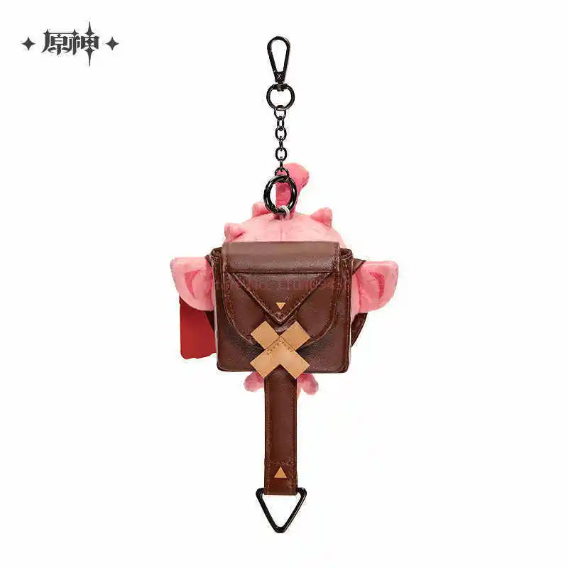 Genuine Mihoyo Genshin Impact Cosplay Diy Accessories Cacucu Pink Plush Sound Pendant Ifa Keychain Mini Storage Bag Toys Gifts