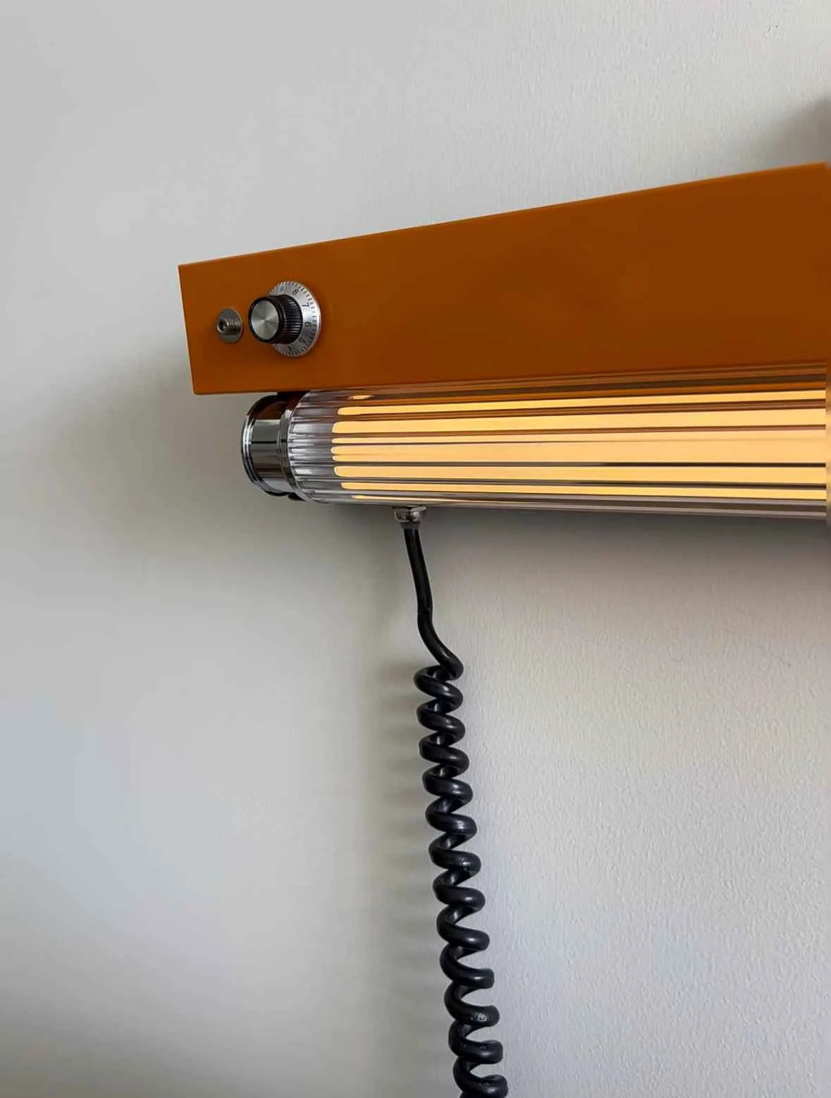 Bauhaus Retro Wall Lamp Vintage Industrial Orange Sconce No Wiring Needed LED Wall Light For Bedroom Study Room Sideboard Cafe