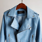 Women's PU Leather Motorcycle Jacket - Slim Fit, Turn-Down Collar