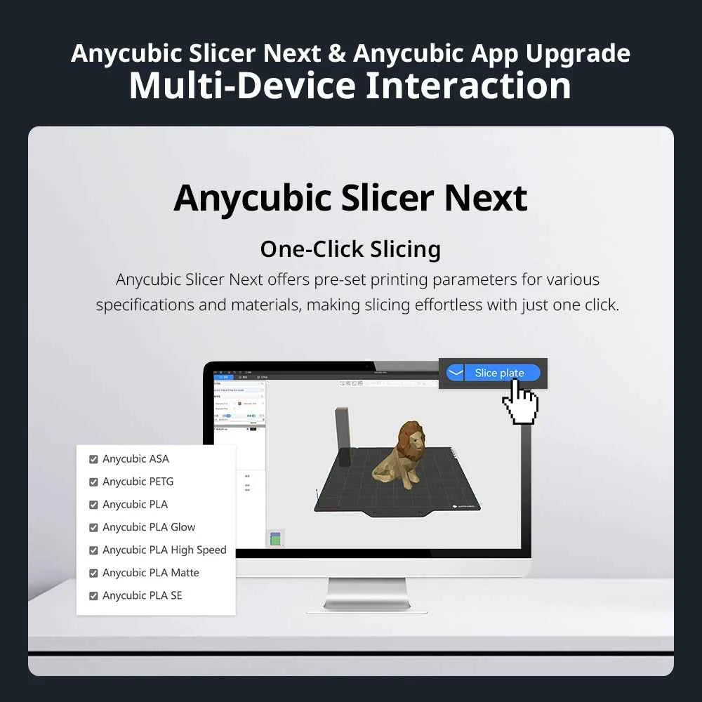 ANYCUBIC Kobra 3 Max Multi Color 3D Printer with Up to 600mm/s Print Speed Dual Gear Direct Extruder Build Volume 500*420*420mm