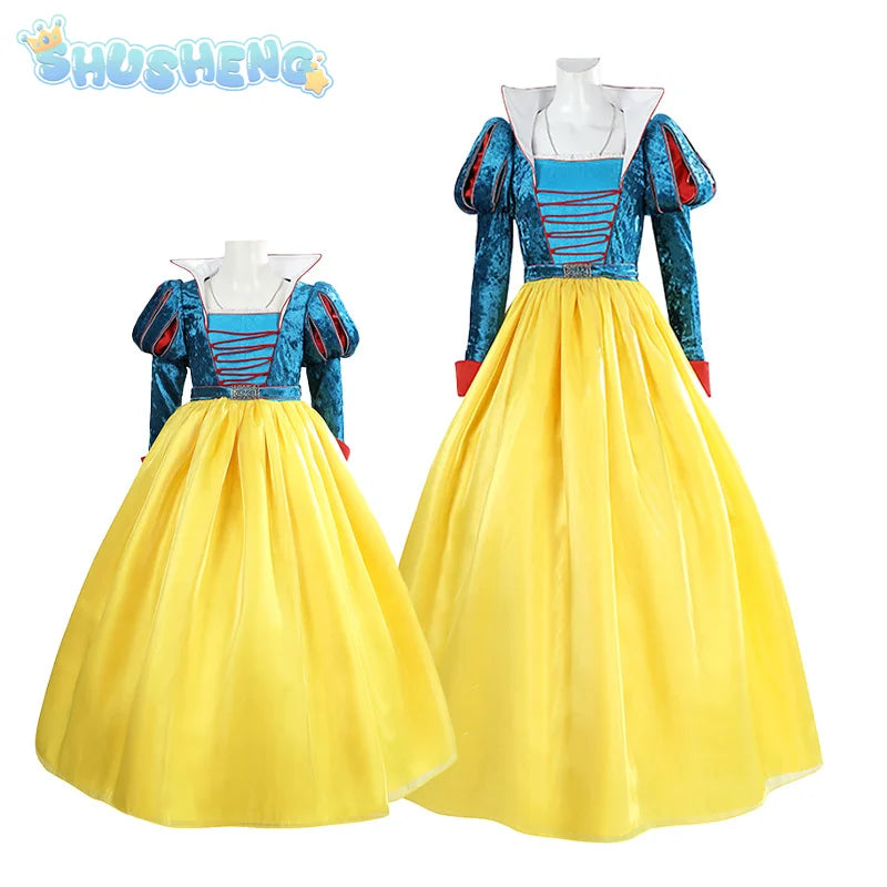 New Movies of 2025 Snow White cosplay Costume Adult and Child Sizes Fairy Tale Sweet Princess Dress Halloween Ball Woman Uniform SS69