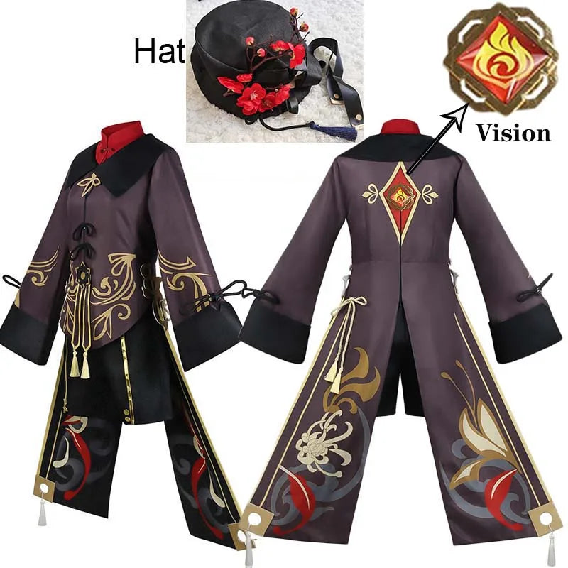 Hu Tao Genshin Impact Cosplay Dress Set for Women