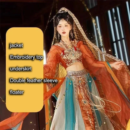 Dunhuang Feitian Western Princess Clothes Hanfu Exotic Photography Photo Chinese Style Dance Costume Hanfu Women China Clothing SS69 75.69 5pcs / S