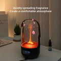 Retro Flame 200ml Evaporative Aromatherapy Humidifier with 3 Timer Settings Ambient Mood Lighting for Home Decor and Relaxation