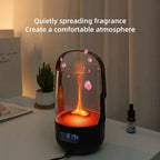 Retro Flame 200ml Evaporative Aromatherapy Humidifier with 3 Timer Settings Ambient Mood Lighting for Home Decor and Relaxation