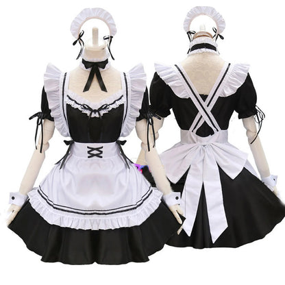 Black Pink Lolita Maid Costumes Cute Girls Women Lovely Maid Cosplay Costume Animation Show Japanese Outfit Dress Clothes S-5XL - SS69
