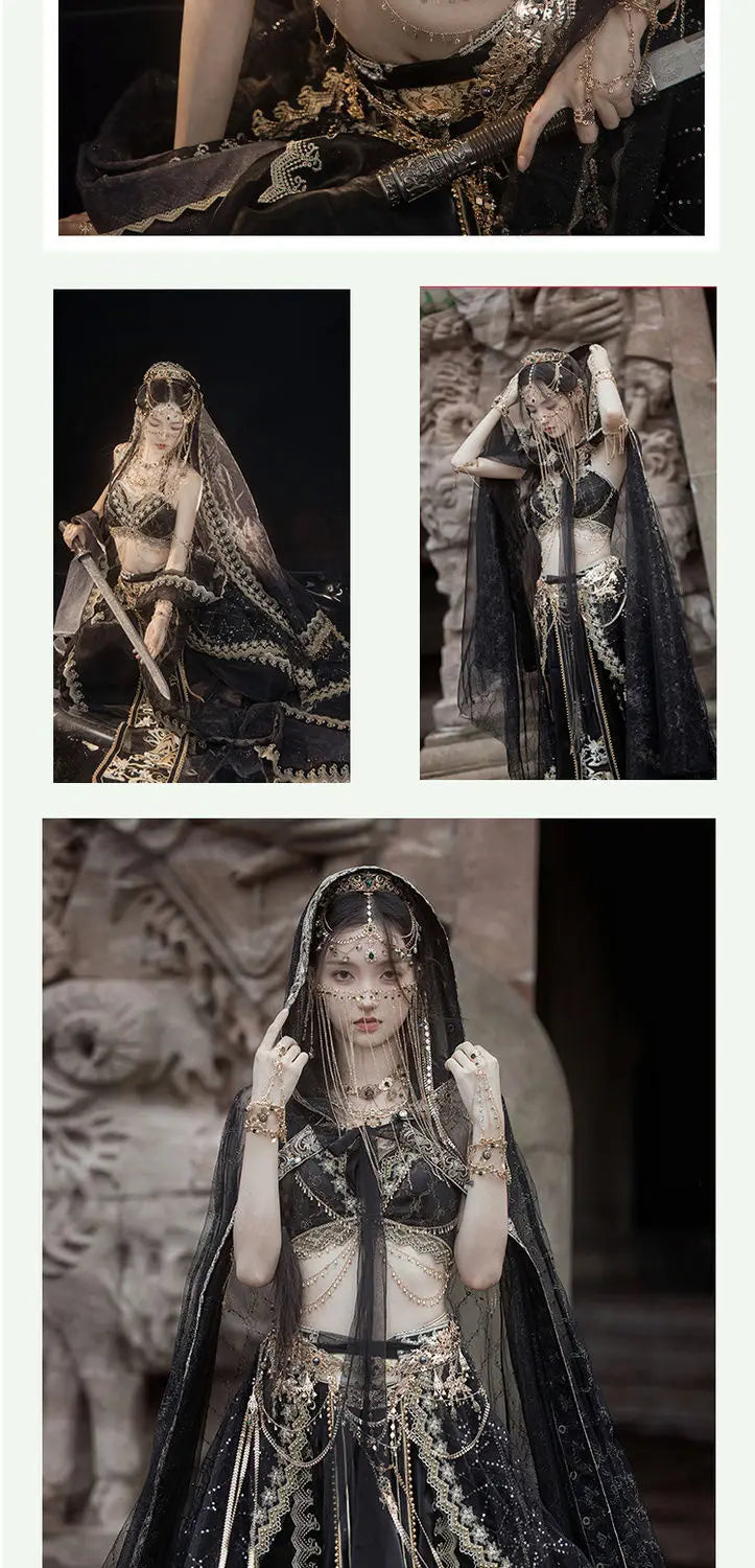 2025 chinese characteristic dunhuang feitian hanfu exotic princess folk dance suit travel photography hanfu clothes+accessories SS69