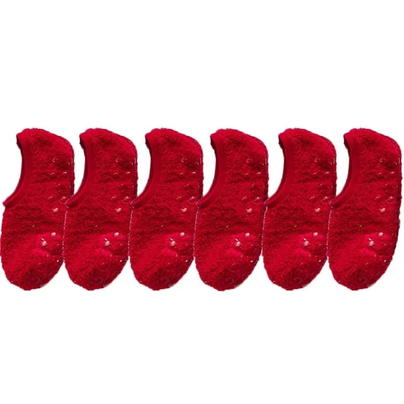 Women's Thick Plush Socks - Winter Warm Coral Fleece Sleep Slippers