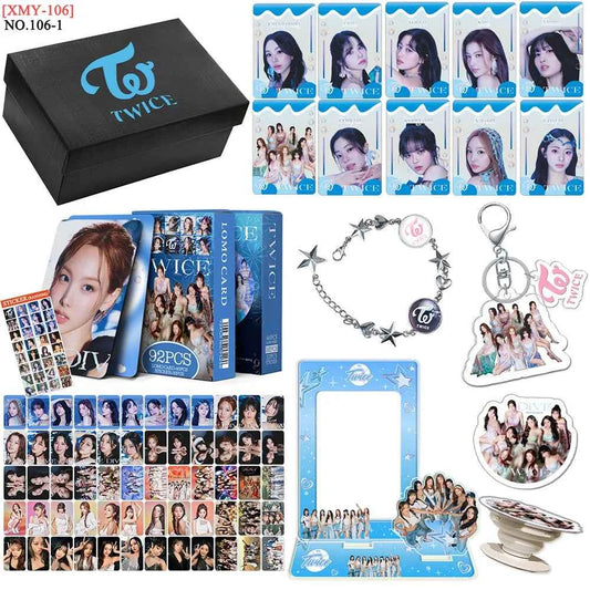 Kpop Idol BABYMONSTER BINI GIDLE ZB1 Gift Box Set Lomo Card Photocards Card Holder Keychains Acrylic Stand Bracelet Fans Gifts