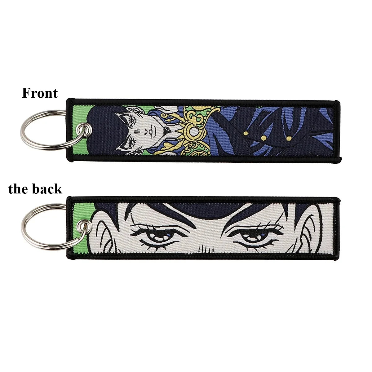 Sword Wind Legend Anime JOJO Wonderful Adventure Weaving Mark Keychain Sword Wind Legend Decorative Chain Fabric Key Pendant