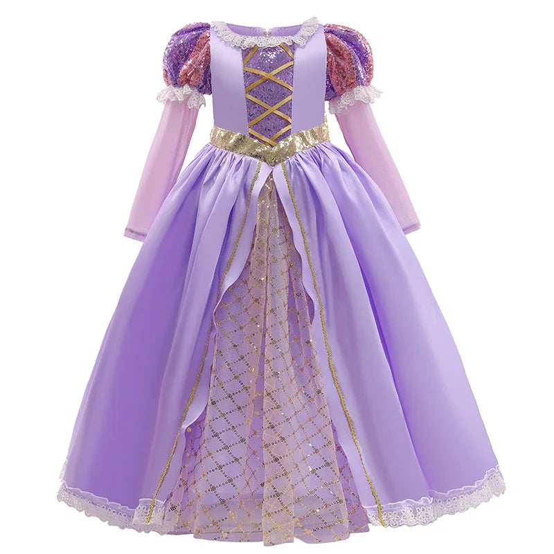 YOFEEL Girls Princess Tulle Sequins Ball Gown for Parties