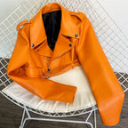 GO BALLISTIC Women's Sheepskin Leather Jacket - Short, Colorful