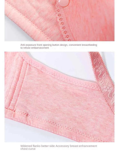 2025 Open front non-underwire maternity bra folding anti-sagging Breastfeeding underwear during pregnancy