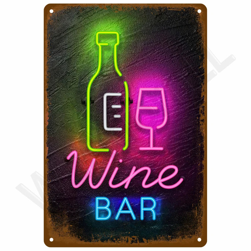 Vintage Metal Tin Sign 20x30cm Retro Wall Art for Home Bar