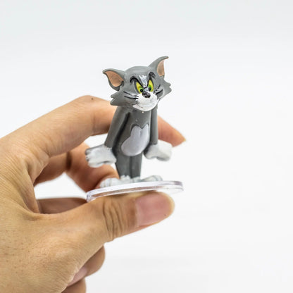 Action Figure Anime Mini Doll Cute Spike Dog Toms Cat Jerry Mouse Funny Cartoon Figurine Table Ornaments Kids Birthday Gifts SS69