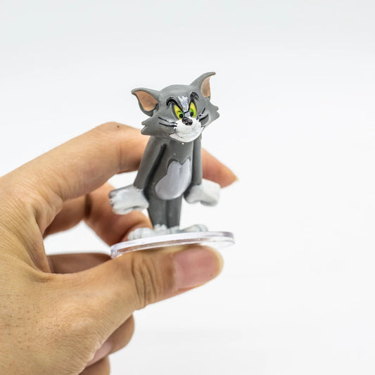 Action Figure Anime Mini Doll Cute Spike Dog Toms Cat Jerry Mouse Funny Cartoon Figurine Table Ornaments Kids Birthday Gifts SS69