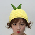 Crochet Strawberry Knit Hat - Warm Winter Beanie for Adults