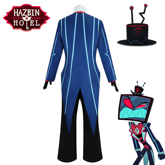 Vox Cosplay Costume Set - Hazbin Hotel Anime Uniform Coat and Pants