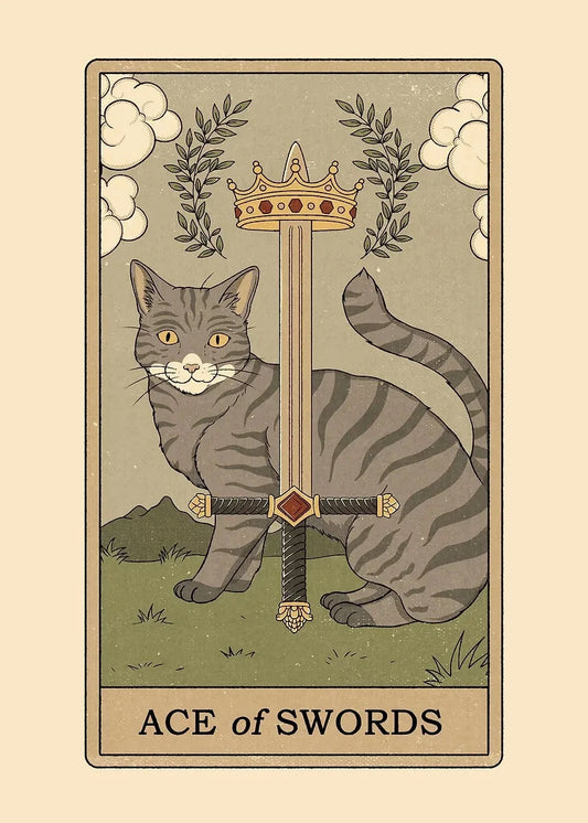 Vintage Cat Card Art Poster Canvas Printing Fashion House Home Furnishings Rural Villas Decoration Aesthetics Natural Canvas Art SS69 19.69 40X60cm Unframed / 17