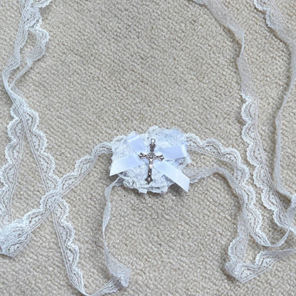 Punk Cross Eye Mask Women Lolita Cosplay Eye Patch Gothic Halloween Heart Bow Lace Eyewear Accessories Xmas Gifts SS69 11.69 B