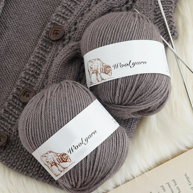 500g pure wool yarn fine count cashmere medium coarse yarn for making warm sweaters and scarves for autumn and winter