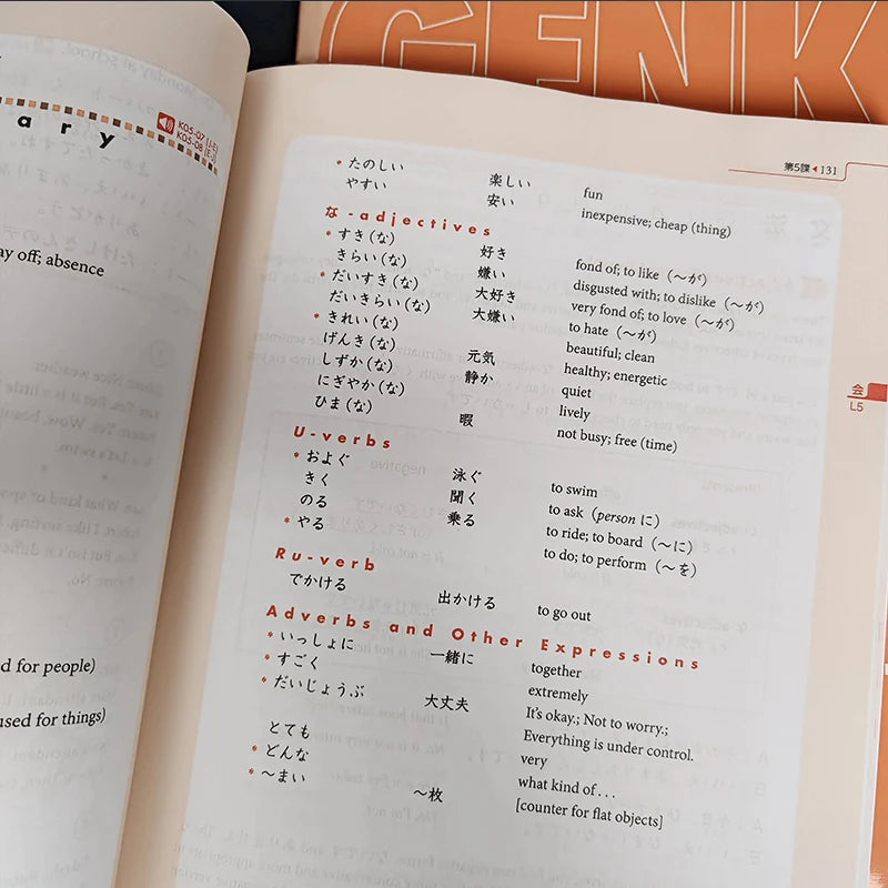 Genki I II Textbook workbook answer 3rd Edition learn japanese  Integrated Course Elementary Japanese & english Learning Books SS69