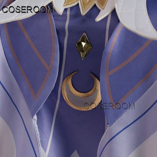 Genshin Impact Columbina Cosplay Costume Set Polyester Uniform for Women