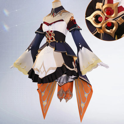 Genshin Impact Sandrone Cosplay Costume Wig Marionette Dress Uniform Eleven Fatui Harbingers Halloween Party Women Girls Props