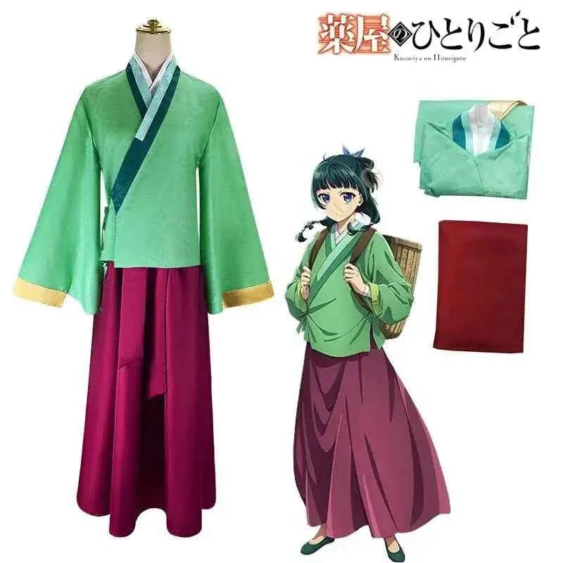 Anime Maomao Cosplay Costume Apothecary Diaries Kimono Mao Uniform Outfits Halloween Carnival Party For Women