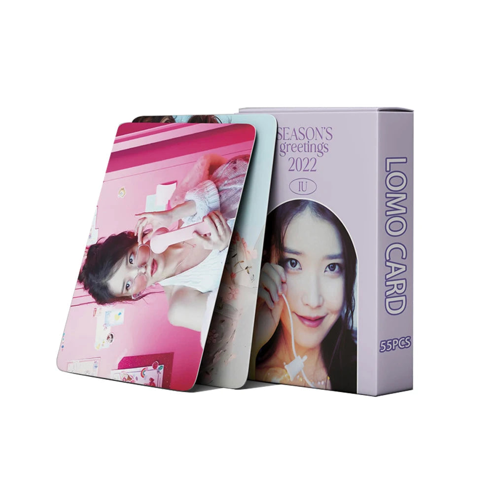 55pcs/set Kpop IU The Golden Hour Lomo Cards High quality HD Photocard for fans collection Fashion Cute Fans Gift SS69